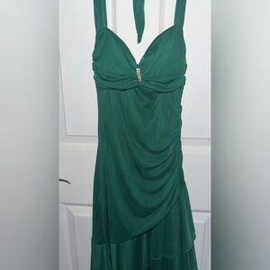 Green cocktail dress
